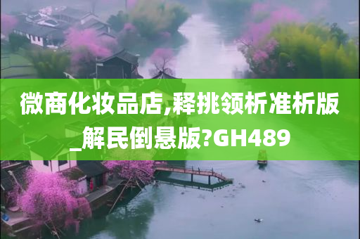 微商化妆品店,释挑领析准析版_解民倒悬版?GH489