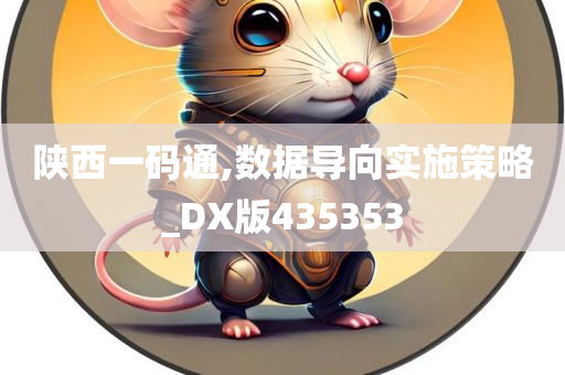 陕西一码通,数据导向实施策略_DX版435353