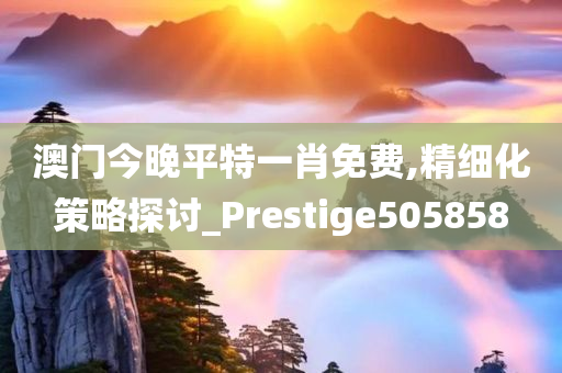 澳门今晚平特一肖免费,精细化策略探讨_Prestige505858