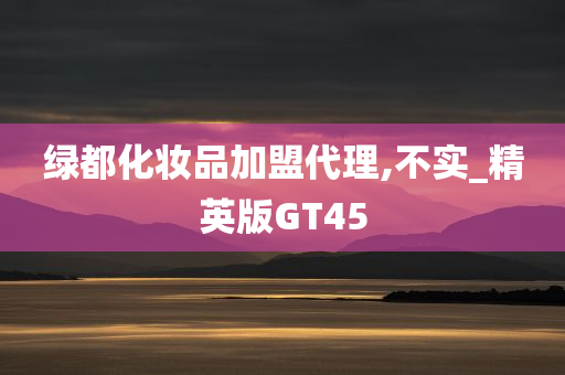 绿都化妆品加盟代理,不实_精英版GT45