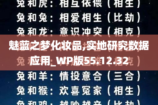 魅蓝之梦化妆品,实地研究数据应用_WP版55.12.32