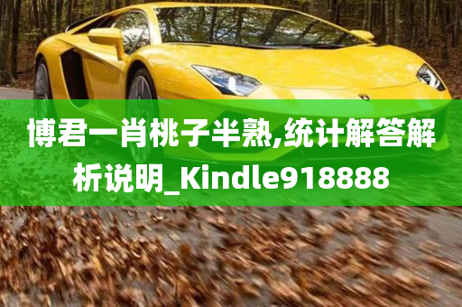 博君一肖桃子半熟,统计解答解析说明_Kindle918888