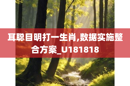 耳聪目明打一生肖,数据实施整合方案_U181818