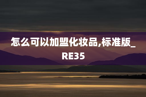 怎么可以加盟化妆品,标准版_RE35