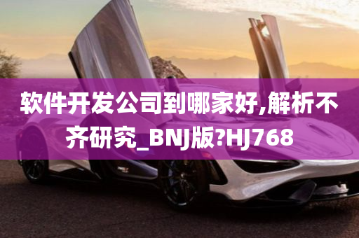 软件开发公司到哪家好,解析不齐研究_BNJ版?HJ768