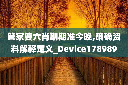 管家婆六肖期期准今晚,确确资料解释定义_Device178989