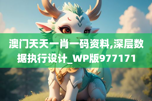 澳门天天一肖一码资料,深层数据执行设计_WP版977171