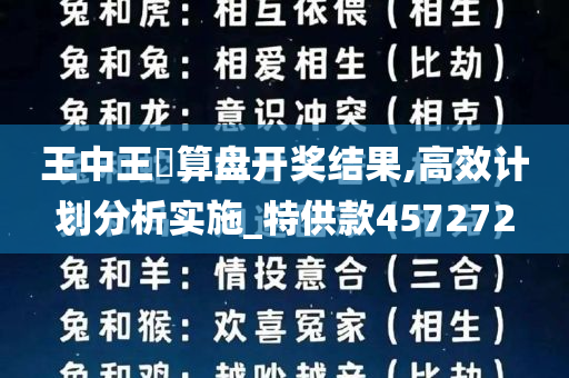 王中王鉄算盘开奖结果,高效计划分析实施_特供款457272