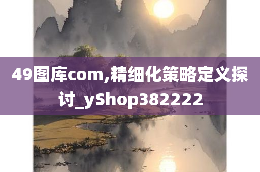 49图库com,精细化策略定义探讨_yShop382222