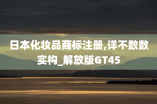 日本化妆品商标注册,详不数数实构_解放版GT45