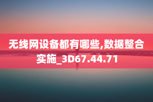 无线网设备都有哪些,数据整合实施_3D67.44.71