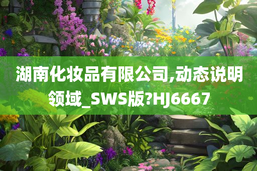 湖南化妆品有限公司,动态说明领域_SWS版?HJ6667