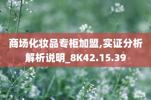 商场化妆品专柜加盟,实证分析解析说明_8K42.15.39