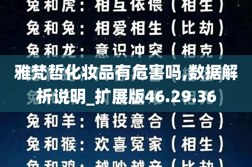 雅梵哲化妆品有危害吗,数据解析说明_扩展版46.29.36