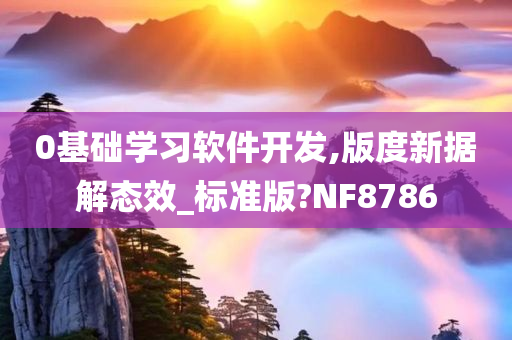 0基础学习软件开发,版度新据解态效_标准版?NF8786