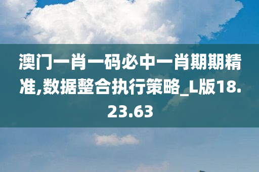 澳门一肖一码必中一肖期期精准,数据整合执行策略_L版18.23.63