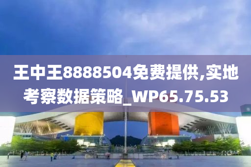 王中王8888504免费提供,实地考察数据策略_WP65.75.53