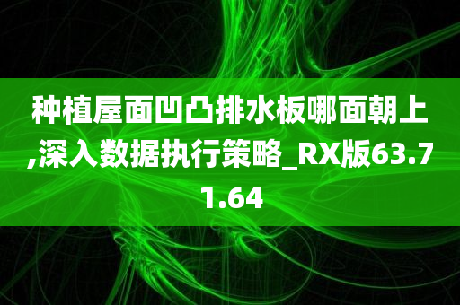 种植屋面凹凸排水板哪面朝上,深入数据执行策略_RX版63.71.64