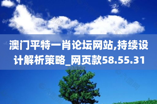 澳门平特一肖论坛网站,持续设计解析策略_网页款58.55.31