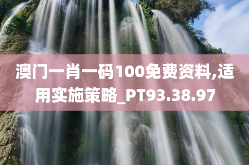 澳门一肖一码100免费资料,适用实施策略_PT93.38.97