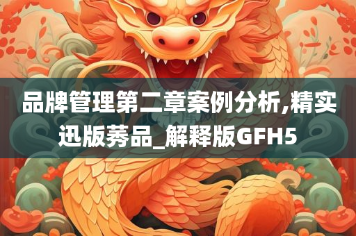 品牌管理第二章案例分析,精实迅版莠品_解释版GFH5