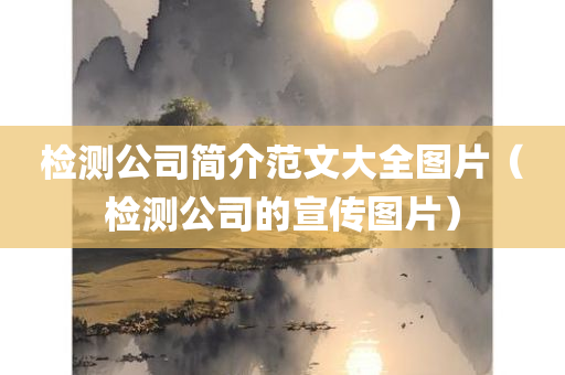 检测公司简介范文大全图片（检测公司的宣传图片）