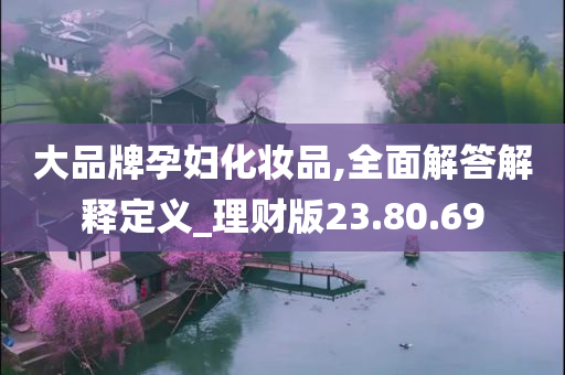 大品牌孕妇化妆品,全面解答解释定义_理财版23.80.69