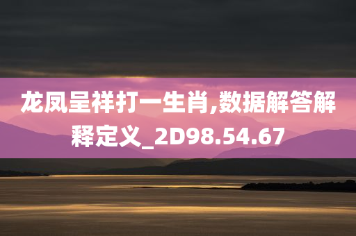 龙凤呈祥打一生肖,数据解答解释定义_2D98.54.67