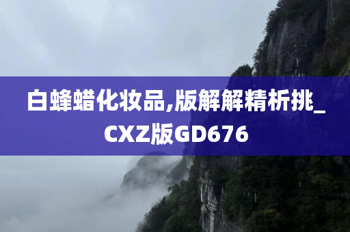 白蜂蜡化妆品,版解解精析挑_CXZ版GD676