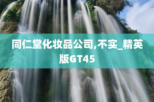 同仁堂化妆品公司,不实_精英版GT45