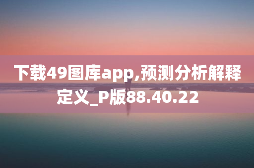 下载49图库app,预测分析解释定义_P版88.40.22