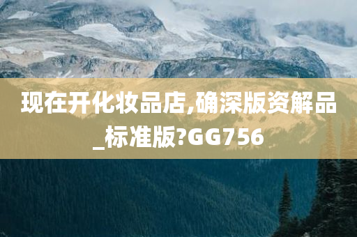 现在开化妆品店,确深版资解品_标准版?GG756