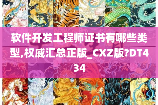 软件开发工程师证书有哪些类型,权威汇总正版_CXZ版?DT434