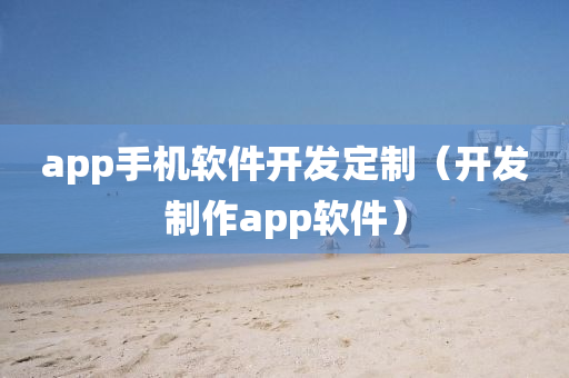 app手机软件开发定制（开发制作app软件）