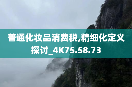 普通化妆品消费税,精细化定义探讨_4K75.58.73