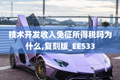 技术开发收入免征所得税吗为什么,复刻版_EE533