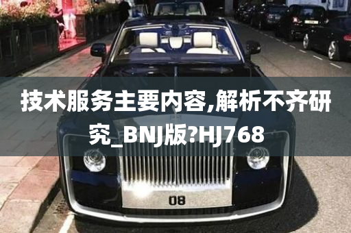 技术服务主要内容,解析不齐研究_BNJ版?HJ768