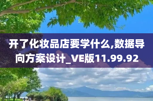 开了化妆品店要学什么,数据导向方案设计_VE版11.99.92