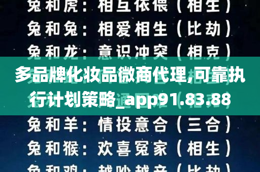 多品牌化妆品微商代理,可靠执行计划策略_app91.83.88