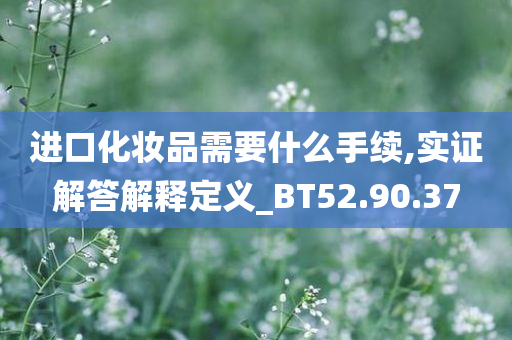 进口化妆品需要什么手续,实证解答解释定义_BT52.90.37