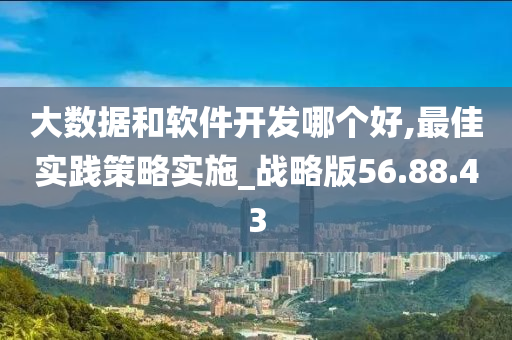 大数据和软件开发哪个好,最佳实践策略实施_战略版56.88.43