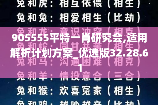 905555平特一肖研究会,适用解析计划方案_优选版32.28.61