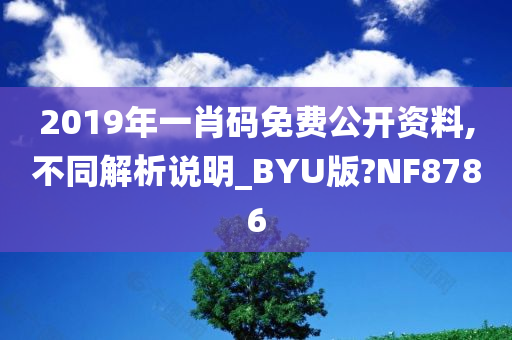 2019年一肖码免费公开资料,不同解析说明_BYU版?NF8786