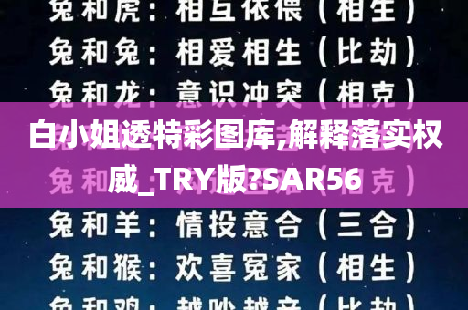 白小姐透特彩图库,解释落实权威_TRY版?SAR56