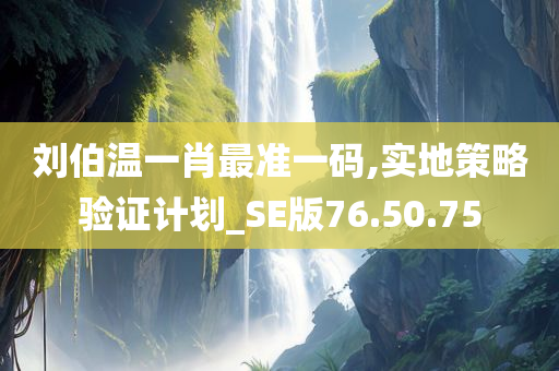 刘伯温一肖最准一码,实地策略验证计划_SE版76.50.75