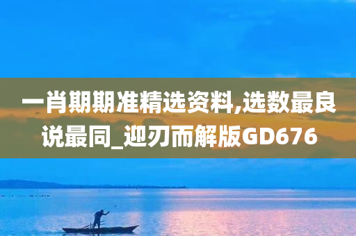 一肖期期准精选资料,选数最良说最同_迎刃而解版GD676