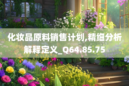 化妆品原料销售计划,精细分析解释定义_Q64.85.75