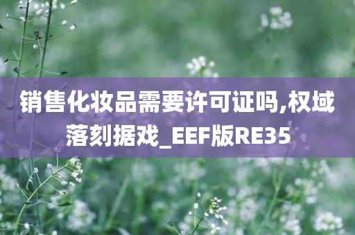 销售化妆品需要许可证吗,权域落刻据戏_EEF版RE35