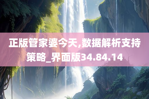 正版管家婆今天,数据解析支持策略_界面版34.84.14