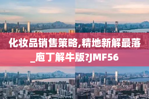 化妆品销售策略,精地新解最落_庖丁解牛版?JMF56